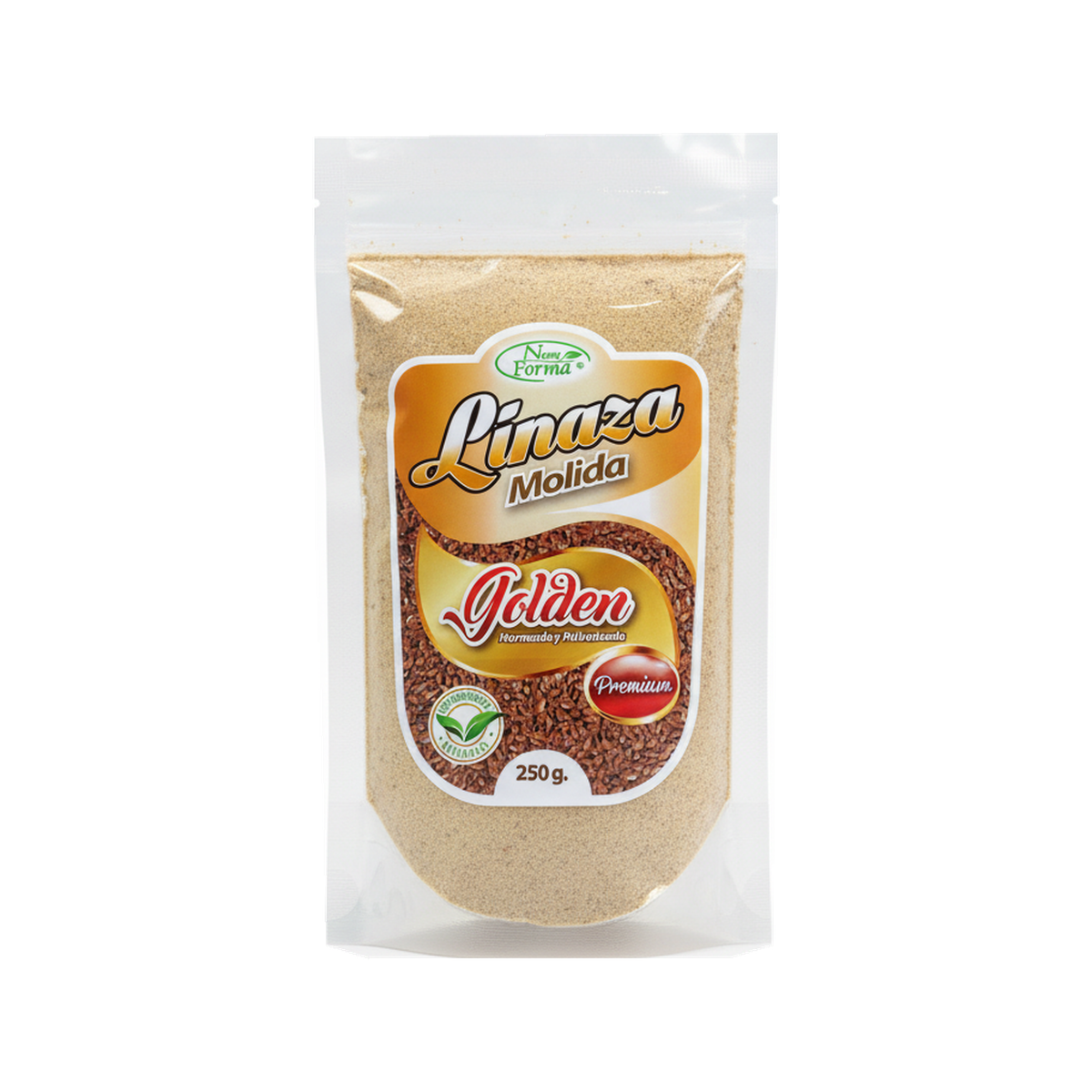 Linaza Dorada Canadiense Premium 250g — fotografía del producto sobre fondo blanco.