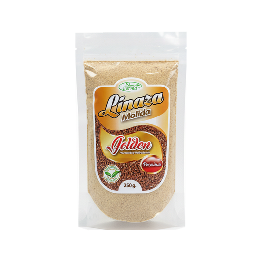 Linaza Dorada Canadiense Premium 250g — fotografía del producto sobre fondo blanco.
