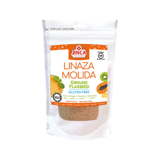 Linaza Molida Jinca 250g — fotografía del producto sobre fondo blanco.