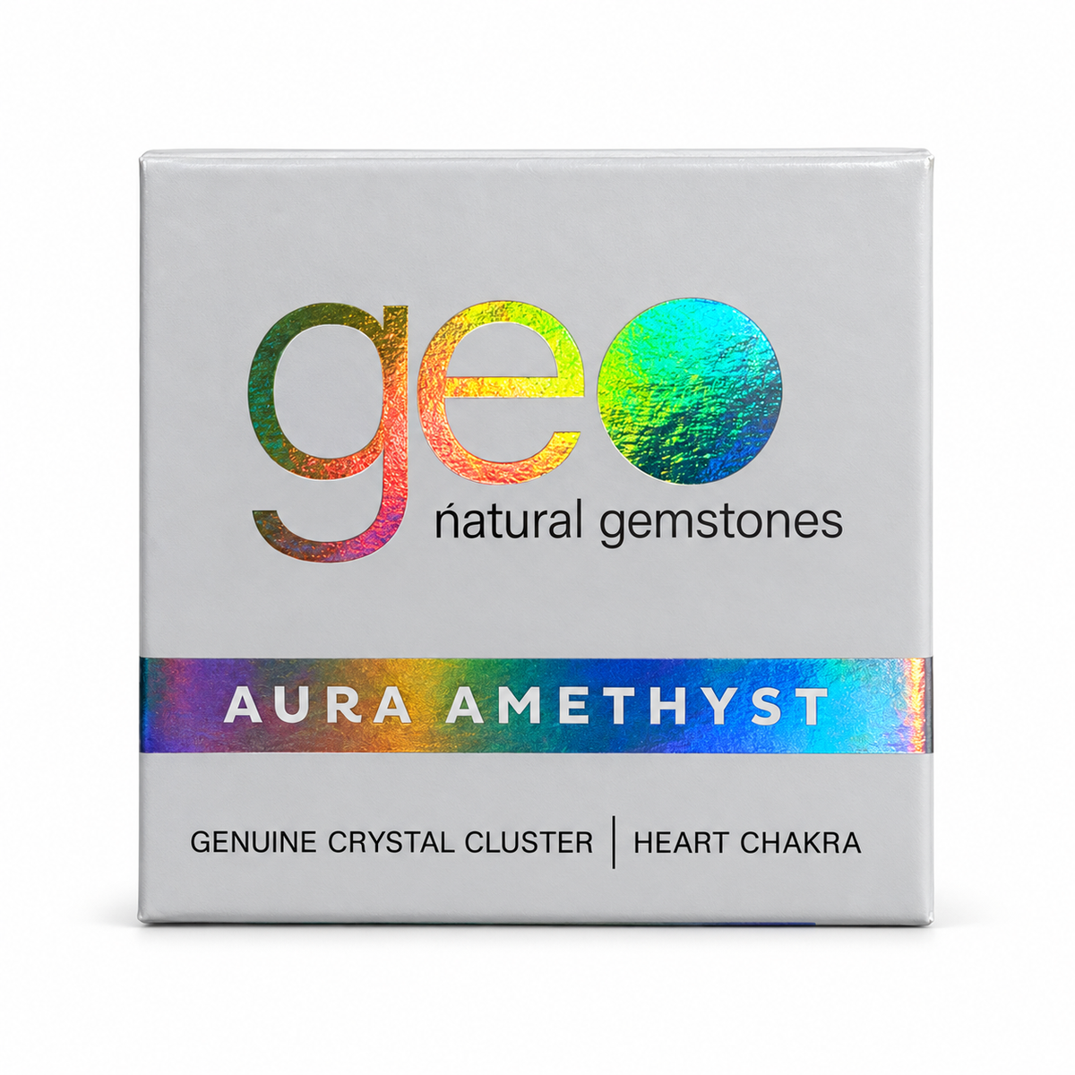 Caja Geo Natural Gemstones Aura Amethyst