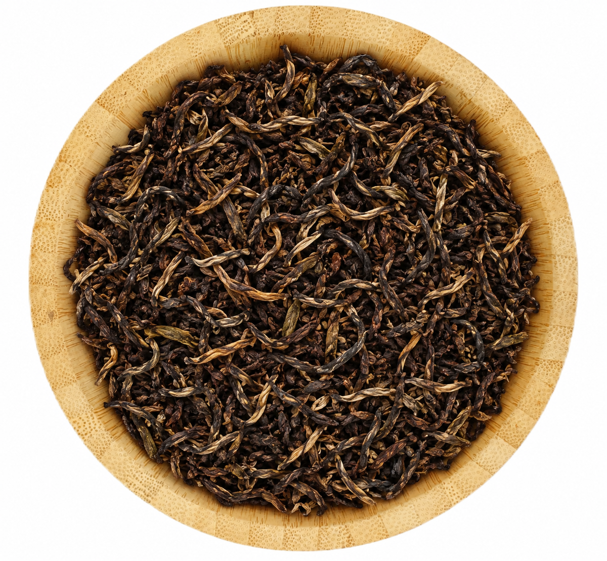 Té Darjeeling en tazón de bambú