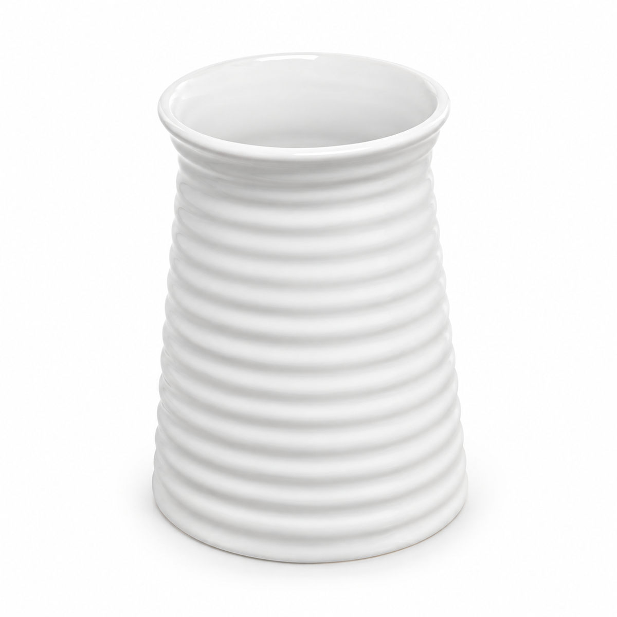 Quemador de aceites blanco con relieve horizontal