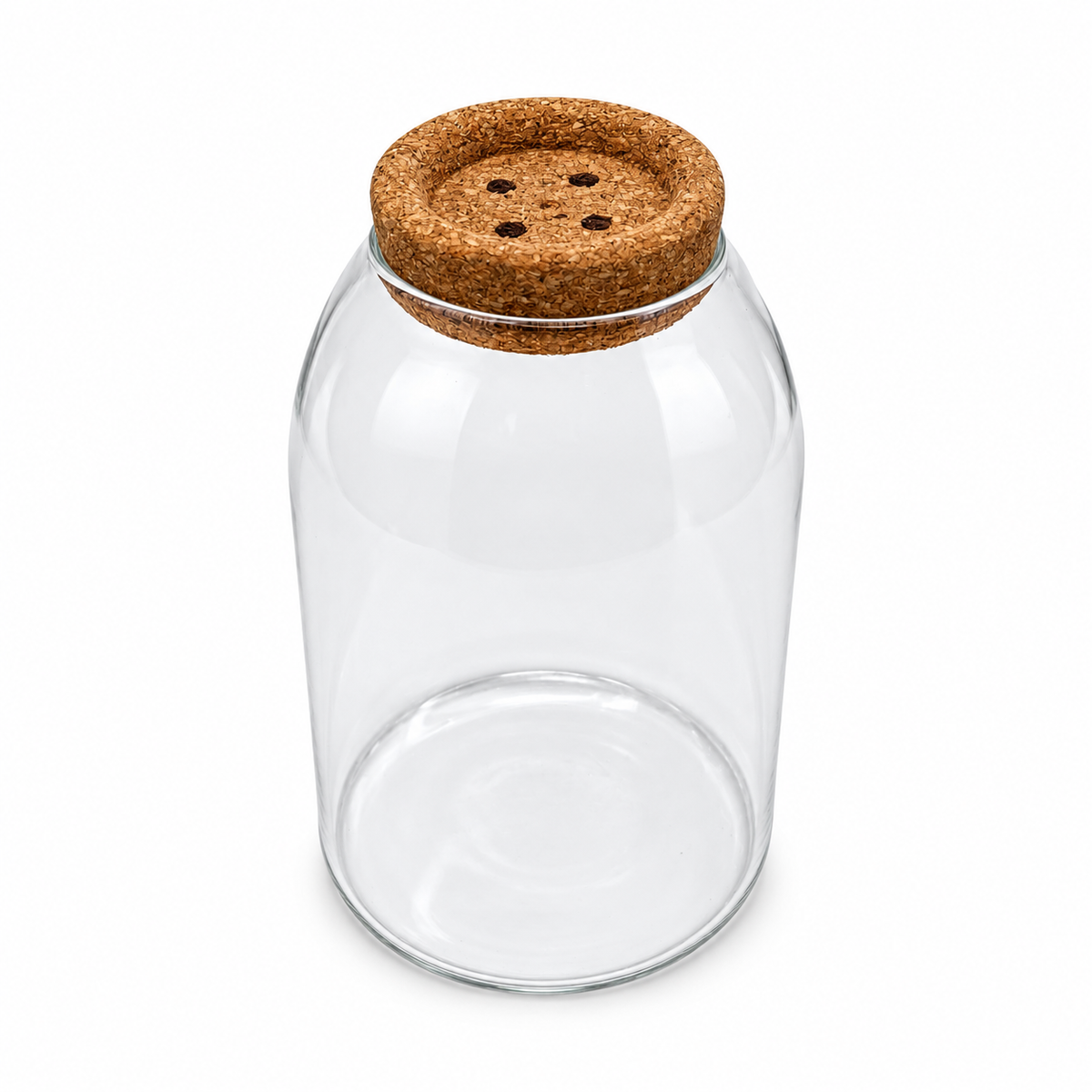 Frasco de vidrio de 500 ml con tapa de corcho de botón