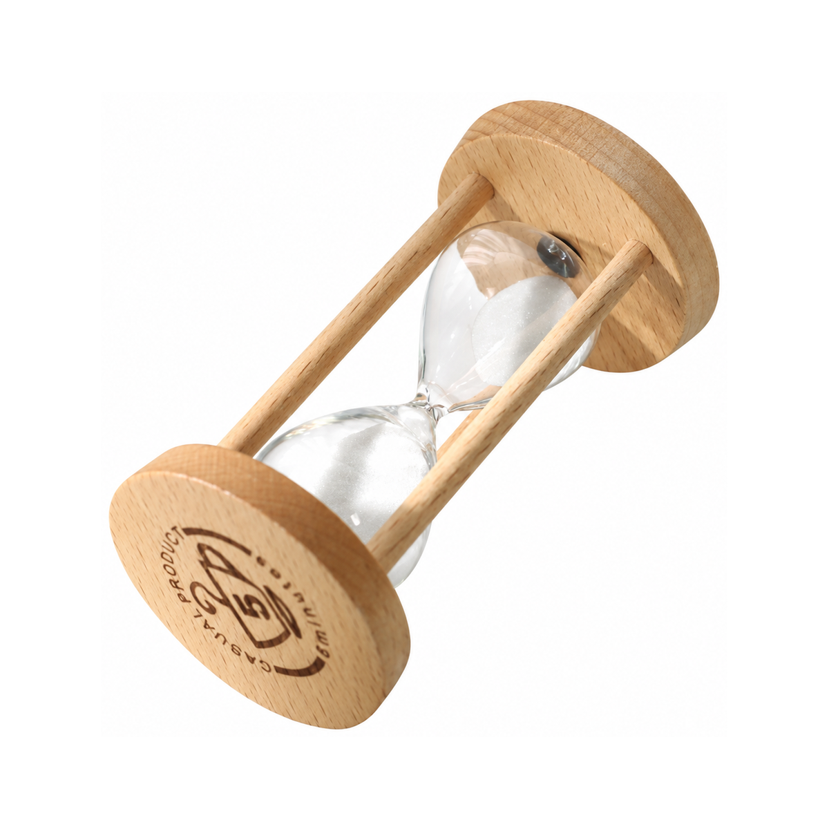 Reloj de Arena 5 Minutos - Té / Tea — fondo blanco, encuadre uniforme