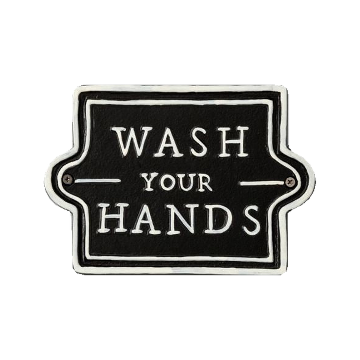 Rótulo Wash Your Hands sobre fondo blanco