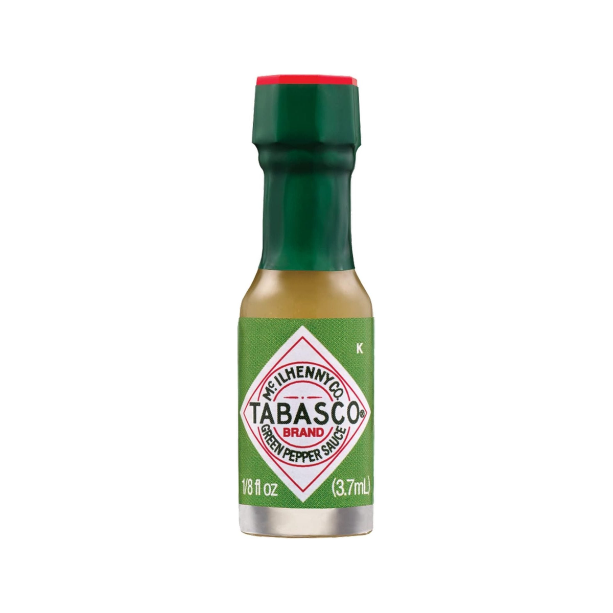 Tabasco mini · Verde sobre fondo blanco