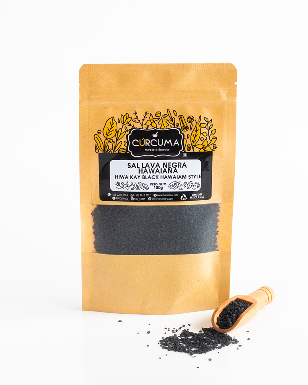 Sal Lava Negra Hawaiana - Black Hawaiian Sea Salt